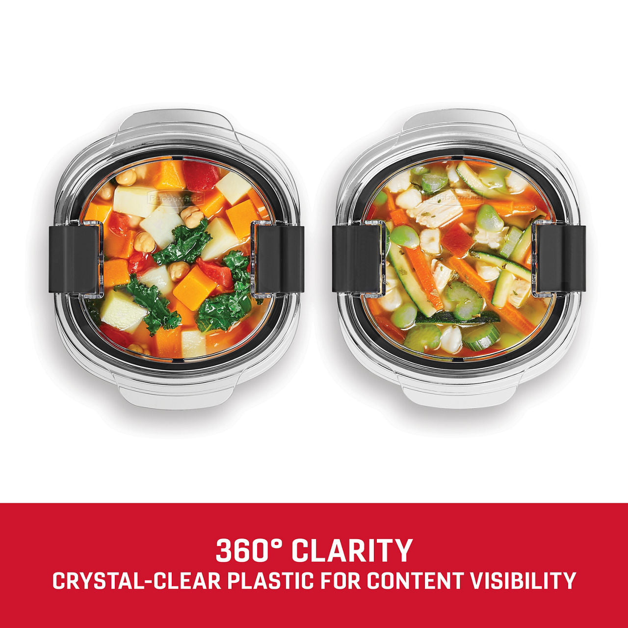 Rubbermaid Brilliance® Round Leak Proof Food Storage Containers, 3.47 cup, 2 Pack - US 3410